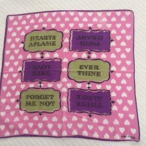 Vintage Tammis Keene Hearts Handkerchief